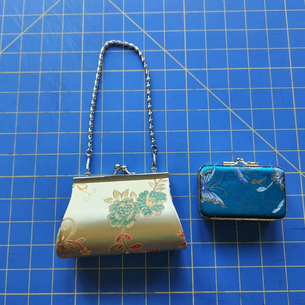 Silk purse and lipstick holder